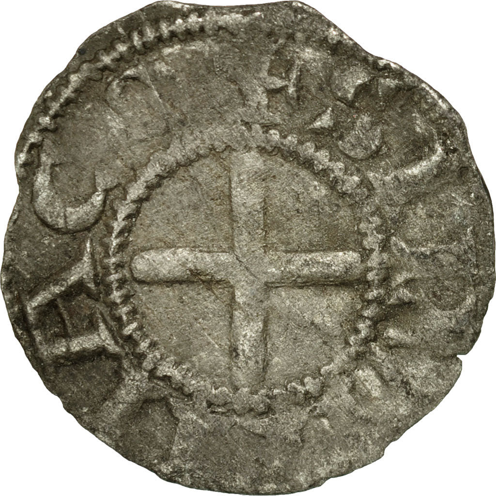 Moneta, Francia, Bourbonnais, Denarius, Souvigny, MB+, Argento, Boudeau:358