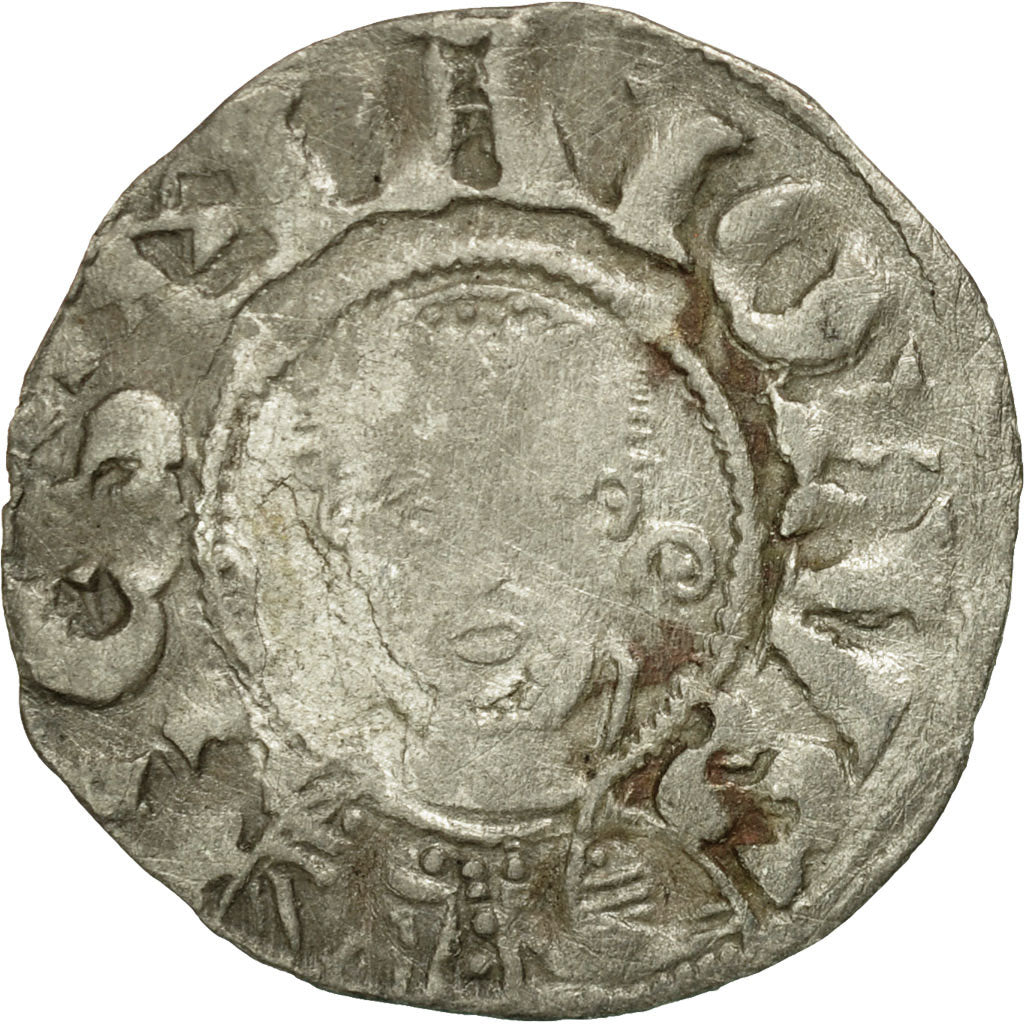 Moneta, Francia, Bourbonnais, Denarius, Souvigny, MB+, Argento, Boudeau:359