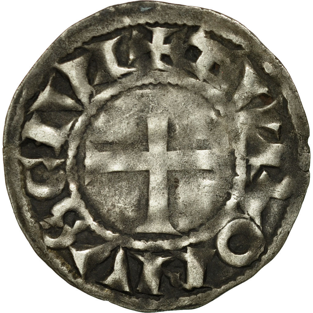 Coin, France, Touraine, Denarius, Saint-Martin de Tours, VF(30-35), Silver