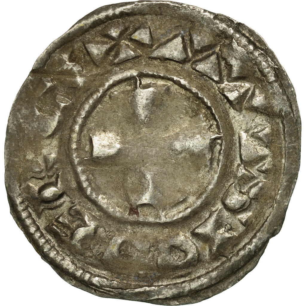 Coin, France, Auxerre, Anonymous, Denarius, VF(30-35), Silver, Boudeau:1730