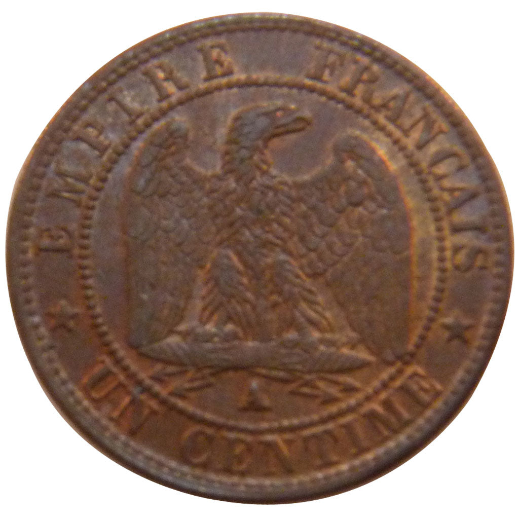 FRANCE, Napoléon III, Centime, 1862, Paris, KM #795.1, AU(55-58), Bronze, Gadour