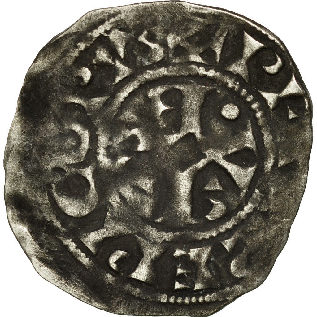 Monnaie, France, Champagne, Thibaut II, Denier, Troyes, TB+, Argent