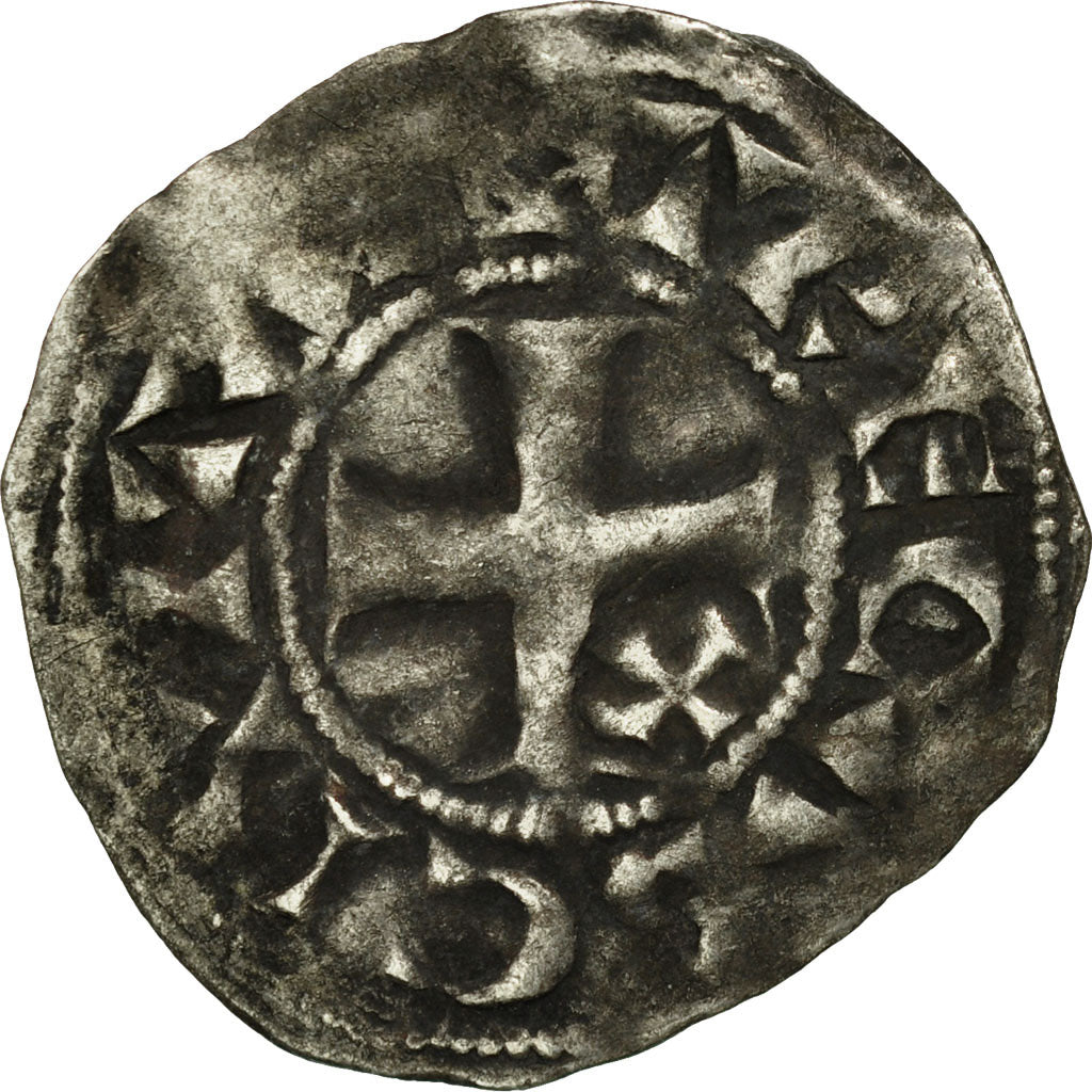 Monnaie, France, Champagne, Thibaut II, Denier, Troyes, TB+, Argent
