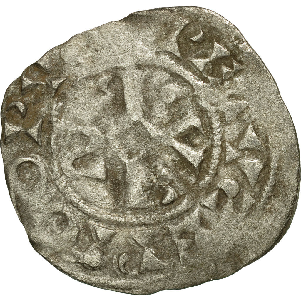 Coin, France, Champagne, Thibaut II, Denarius, Troyes, VF(30-35), Silver