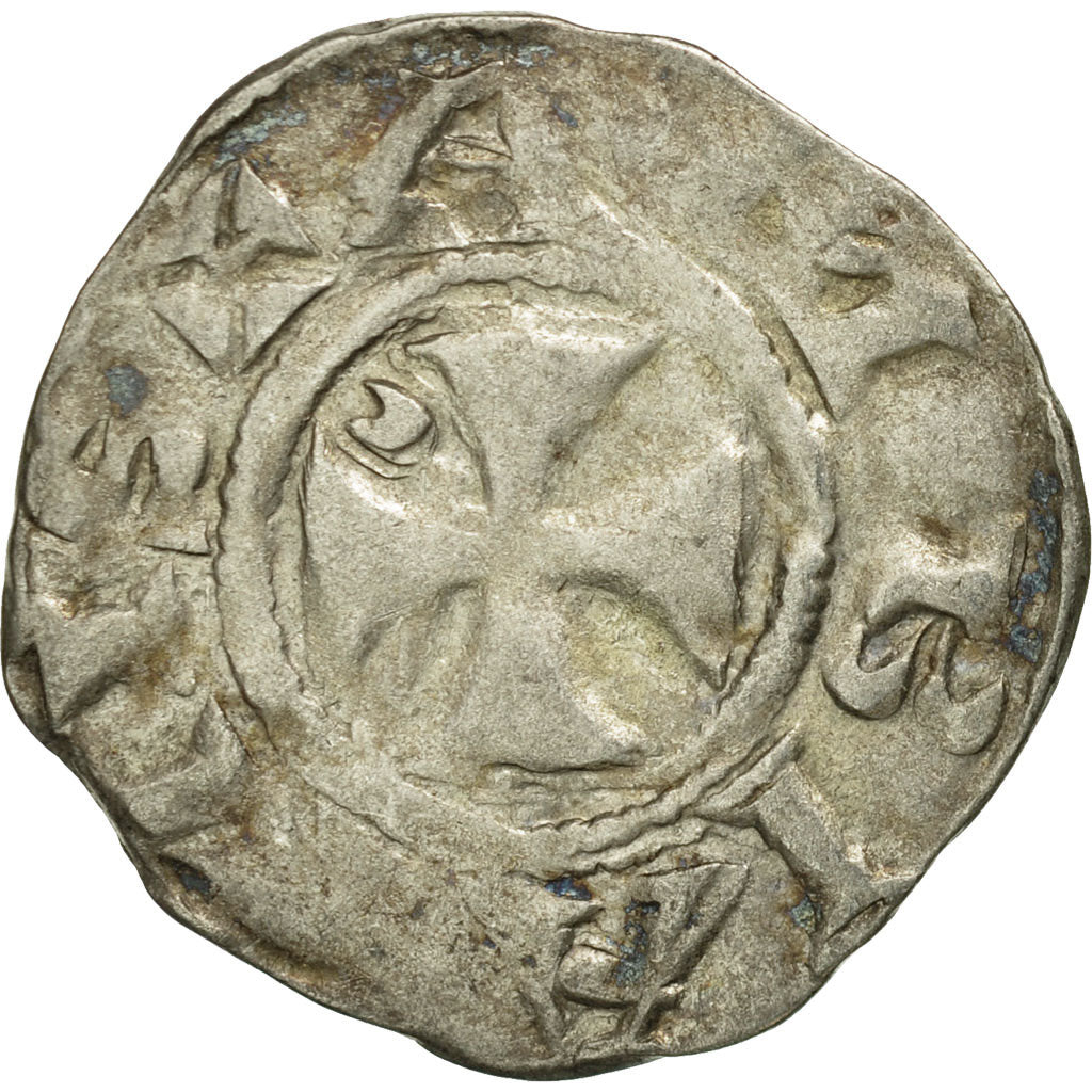 Coin, France, Picardie, Anonymous, Denarius, VF(30-35), Silver, Boudeau:1914