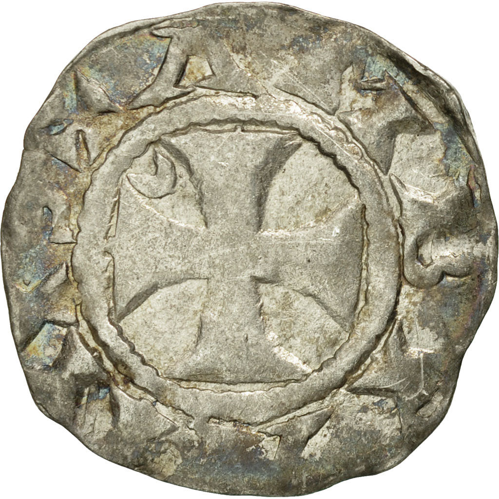 Coin, France, Picardie, Anonymous, Denarius, VF(30-35), Silver, Boudeau:1914