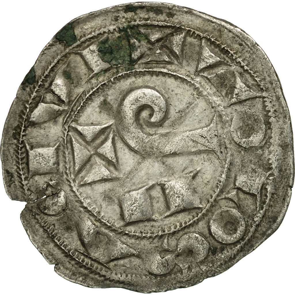 Moneta, Francia, Languedoc, Raymond V,VI,VII, Denarius, Toulouse, BB, Argento