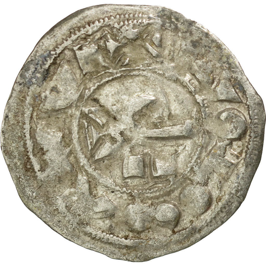 Munten, Frankrijk, Languedoc, Raymond V,VI,VII, Obol, Toulouse, FR+, Zilver