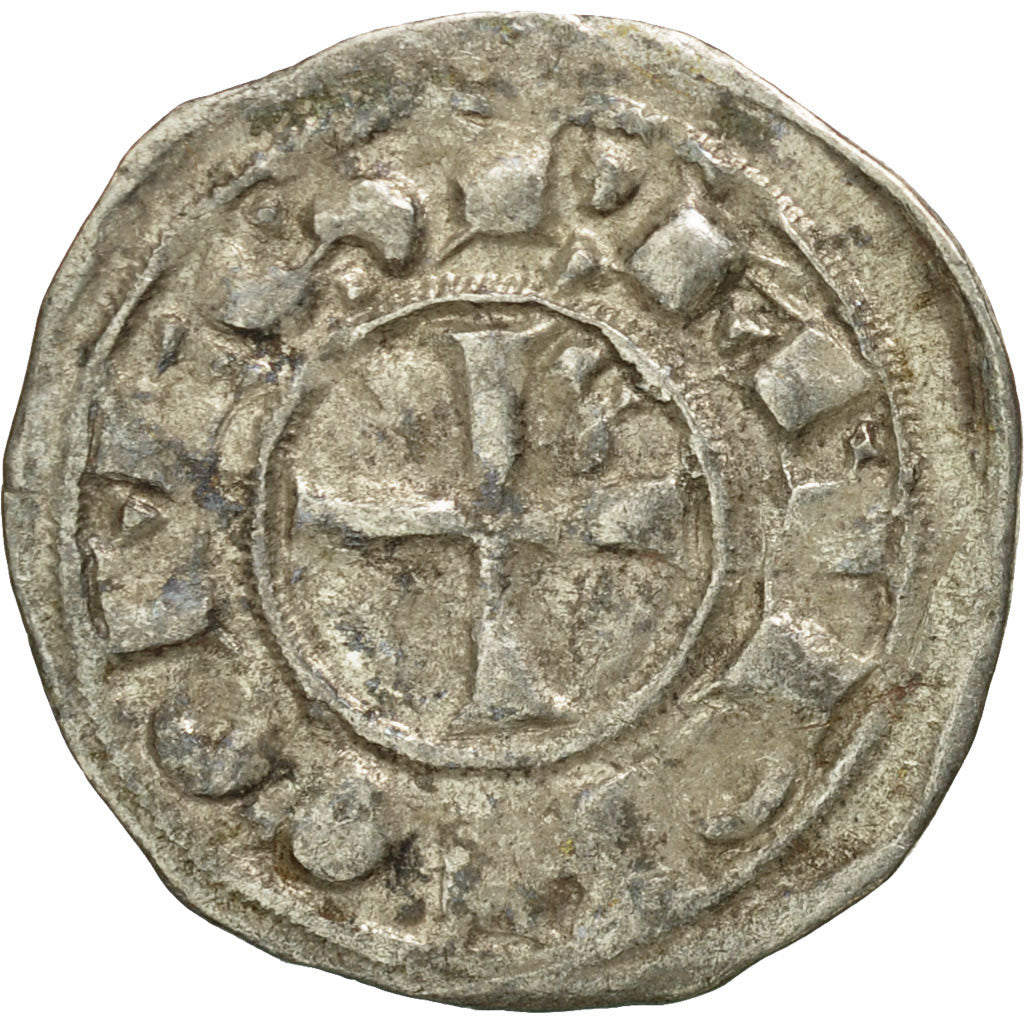 Munten, Frankrijk, Languedoc, Raymond V,VI,VII, Obol, Toulouse, FR+, Zilver