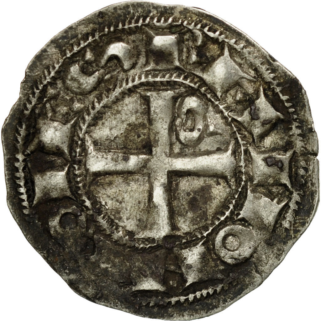 Coin, France, Languedoc, Raymond V,VI,VII, Obol, Toulouse, EF(40-45), Silver