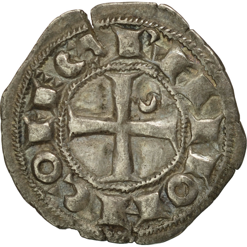 Coin, France, Languedoc, Raymond V,VI,VII, Obol, Toulouse, EF(40-45), Silver