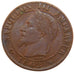 FRANCE, Napoléon III, Centime, 1862, Strasbourg, KM #795.2, AU(55-58), Bronze, G