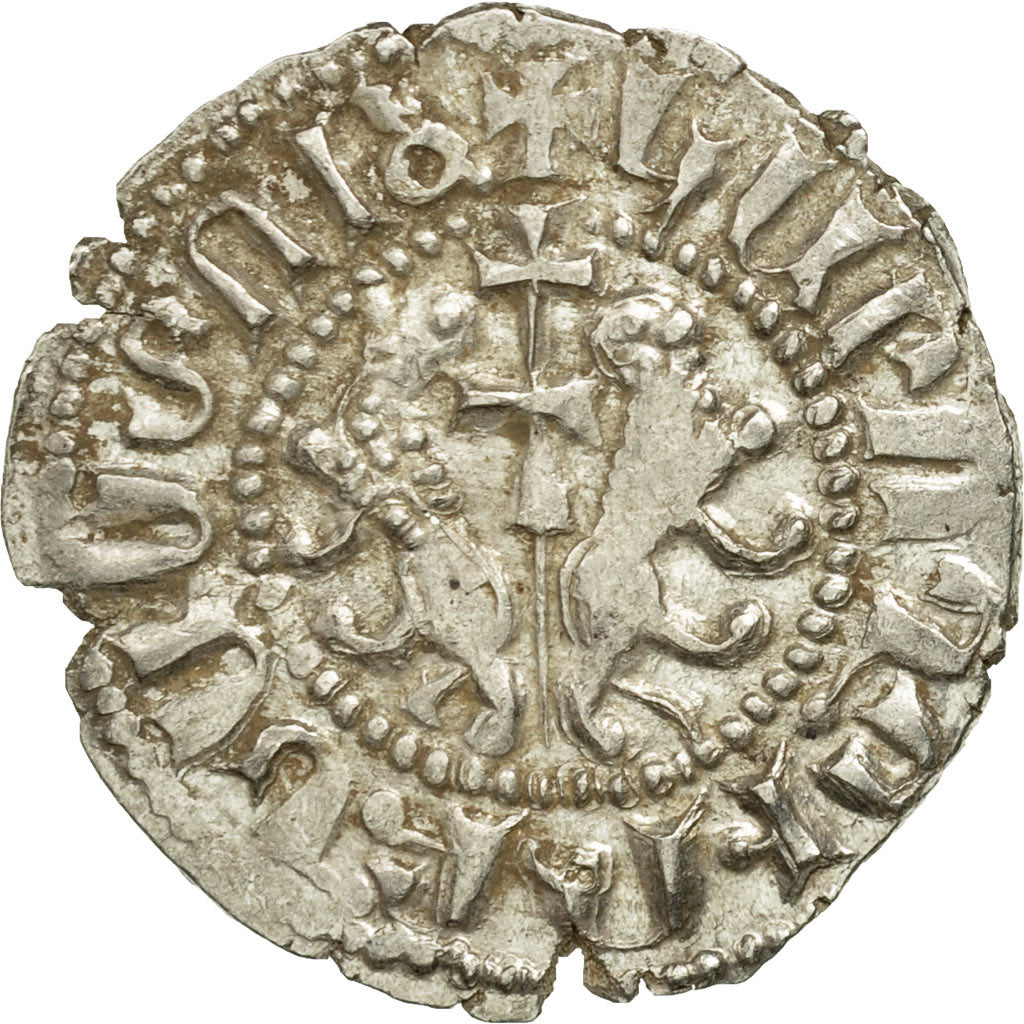 Moneda, Armenia, Leon I, Tram, 1198-1219 AD, Sis, MBC+, Plata