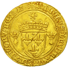 Coin, France, Charles VIII, Écu d'or au soleil de Bretagne, Nantes, AU(50-53)