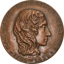 France, Medal, Marceline Desbordes Valmore, Arts & Culture, Lay, MS(60-62)