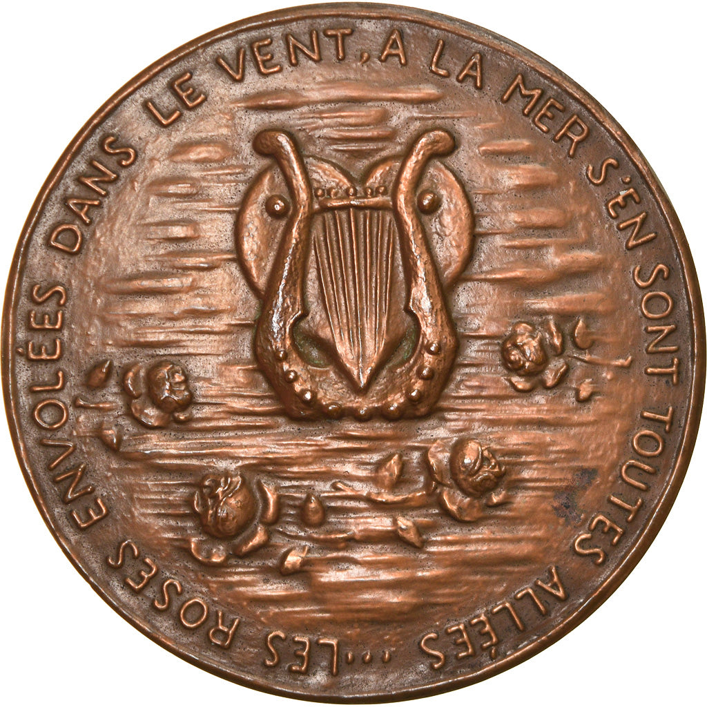 France, Medal, Marceline Desbordes Valmore, Arts & Culture, Lay, MS(60-62)