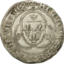 Moneta, Francia, Charles VII, Blanc à la couronne, Toulouse, BB+, Biglione