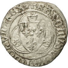 Coin, France, Charles VII, Blanc à la couronne, Saint Lô, EF(40-45), Billon