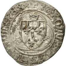 Monnaie, France, Charles VII, Blanc à la couronne, Saint Lô, TTB, Billon