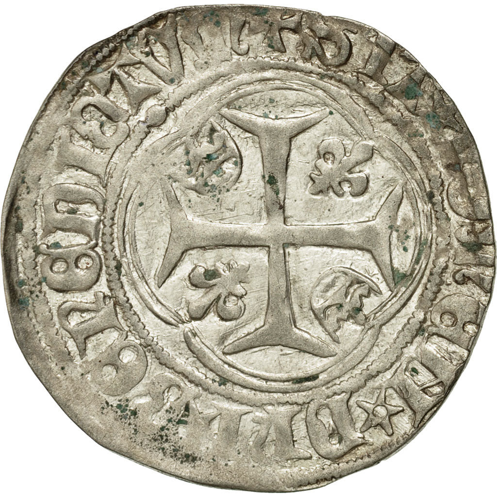 Coin, France, Charles VII, Blanc à la couronne, Saint Lô, AU(50-53), Billon