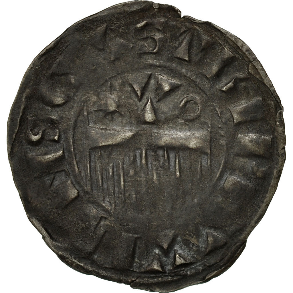 Coin, France, Champagne, Henri II, Denarius, Provins, VF(30-35), Silver