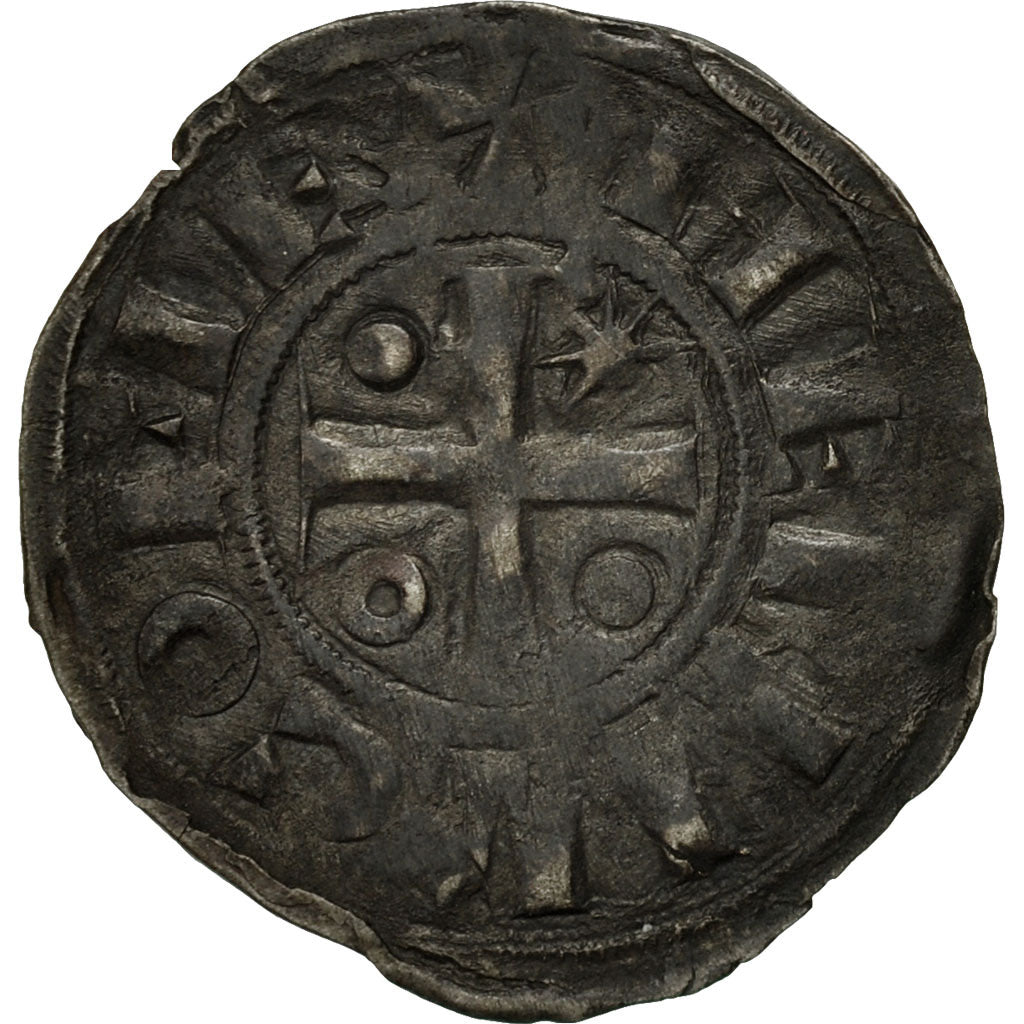Coin, France, Champagne, Henri II, Denarius, Provins, VF(30-35), Silver