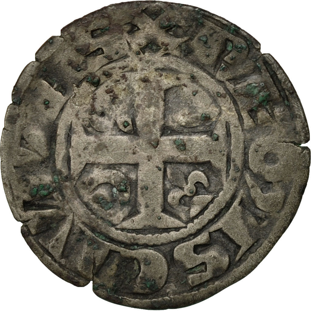 Moneta, Francia, Champagne, Guillaume I, Denarius, Reims, MB, Argento