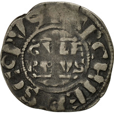 Moneta, Francia, Champagne, Guillaume I, Denarius, Reims, MB+, Argento