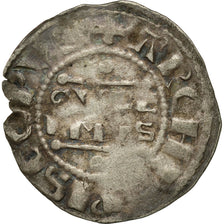 Moneta, Francia, Champagne, Guillaume II, Denarius, Reims, MB+, Argento