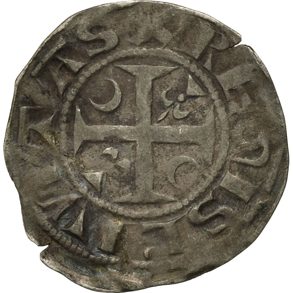 Coin, France, Champagne, Henri II, Denarius, Reims, EF(40-45), Silver