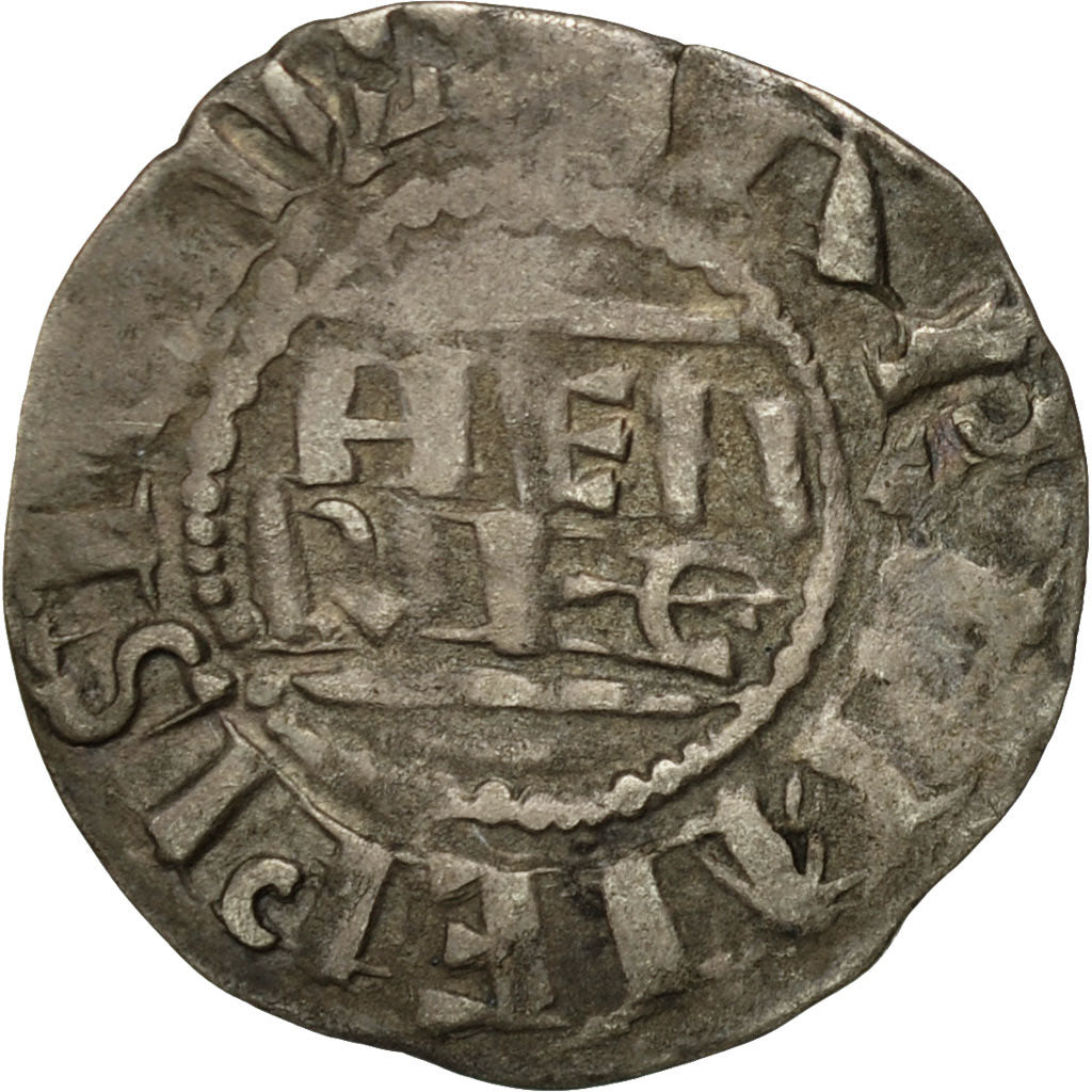Moneta, Francia, Champagne, Henri Ier, Denarius, Reims, MB+, Argento