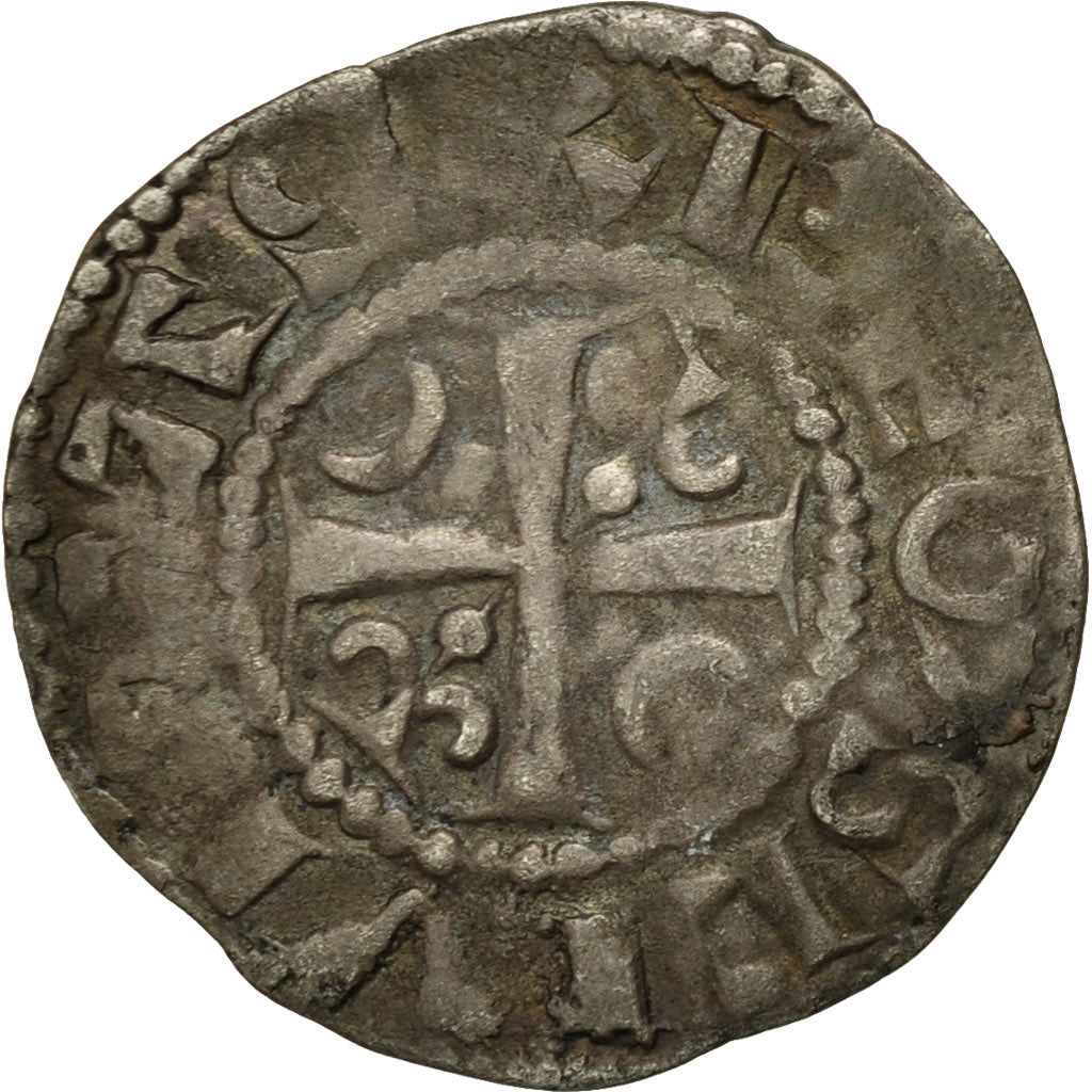 Moneta, Francia, Champagne, Henri Ier, Denarius, Reims, MB+, Argento