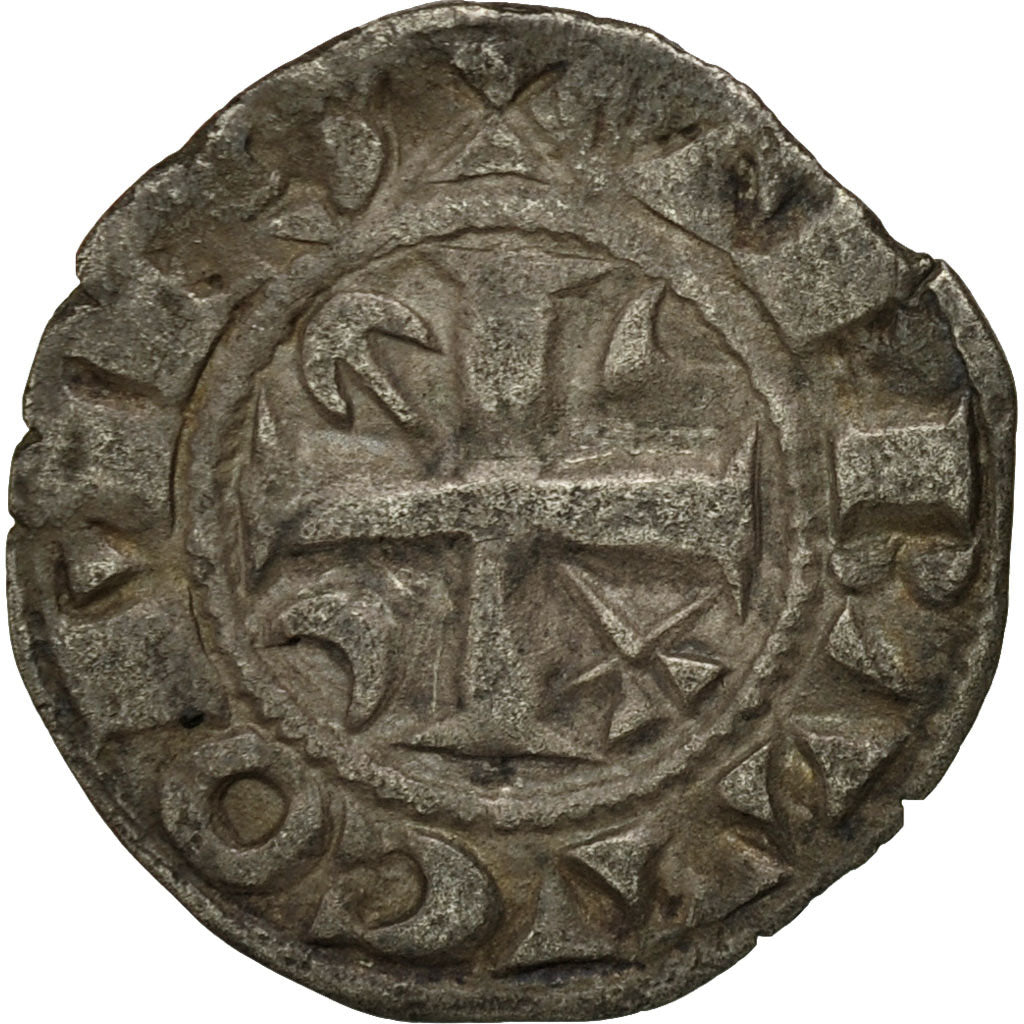 Coin, France, Champagne, Thibaut IV, Denarius, Provins, EF(40-45), Silver