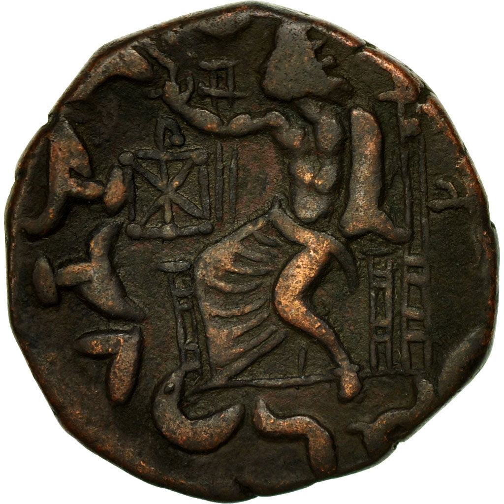 Coin, Baktrian Kingdom, Hermaios, Tetradrachm, EF(40-45), Bronze