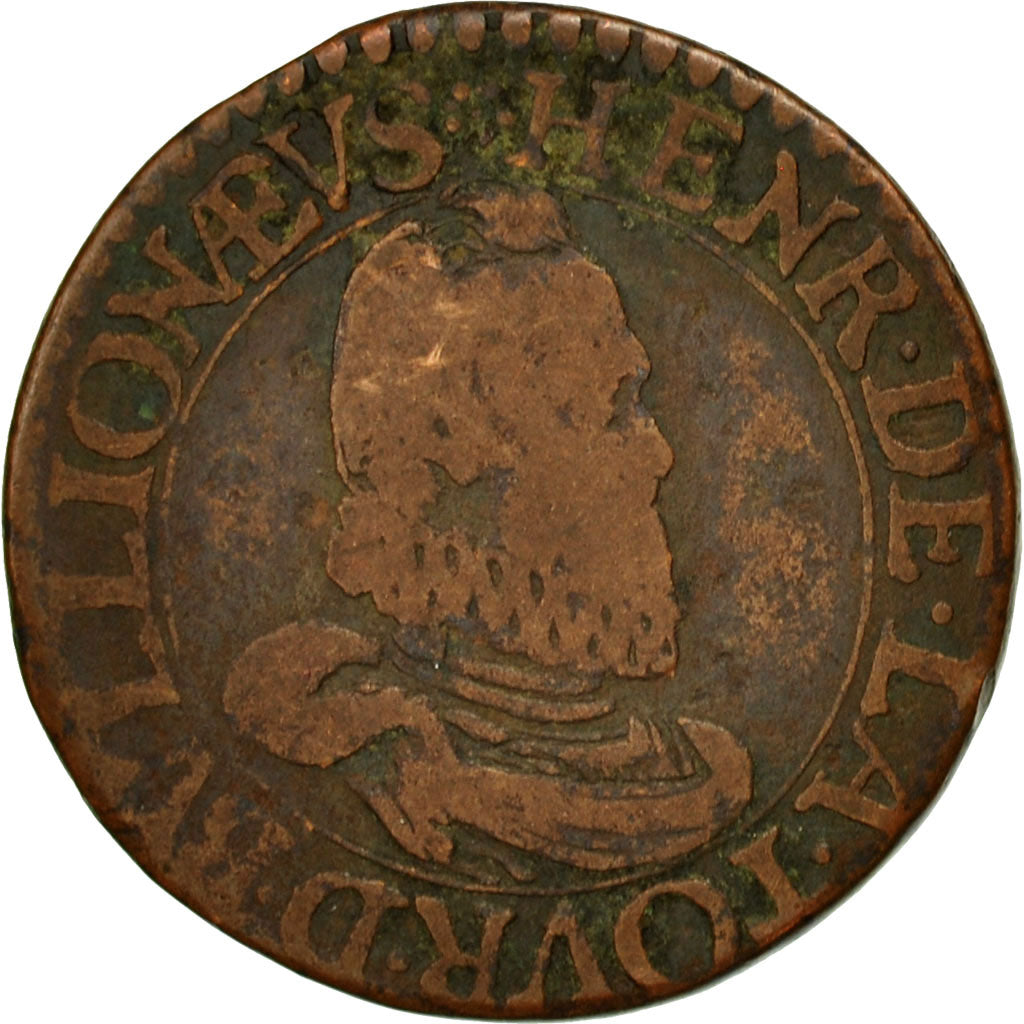 Moneta, Francia, Ardennes, Henri de la Tour d'Auvergne, Double Tournois, 1614