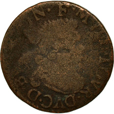 Monnaie, France, Ardennes, Fréd-Maurice de La Tour, Double Tournois, 1642