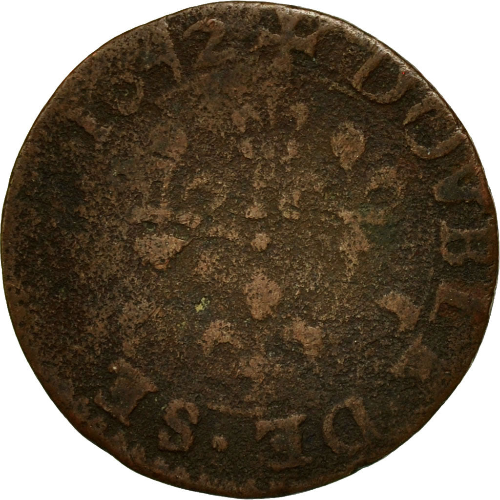 Monnaie, France, Ardennes, Fréd-Maurice de La Tour, Double Tournois, 1642