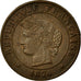 Moneta, Francja, Cérès, Centime, 1874, Paris, AU(50-53), Bronze, KM:826.1