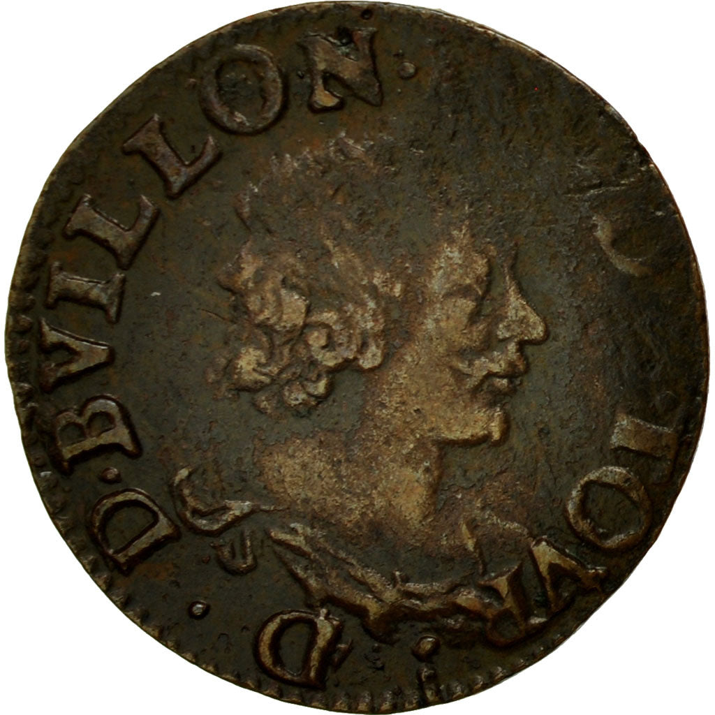 Moneta, Francia, Ardennes, Fréd-Maurice de La Tour, Double Tournois, 1642