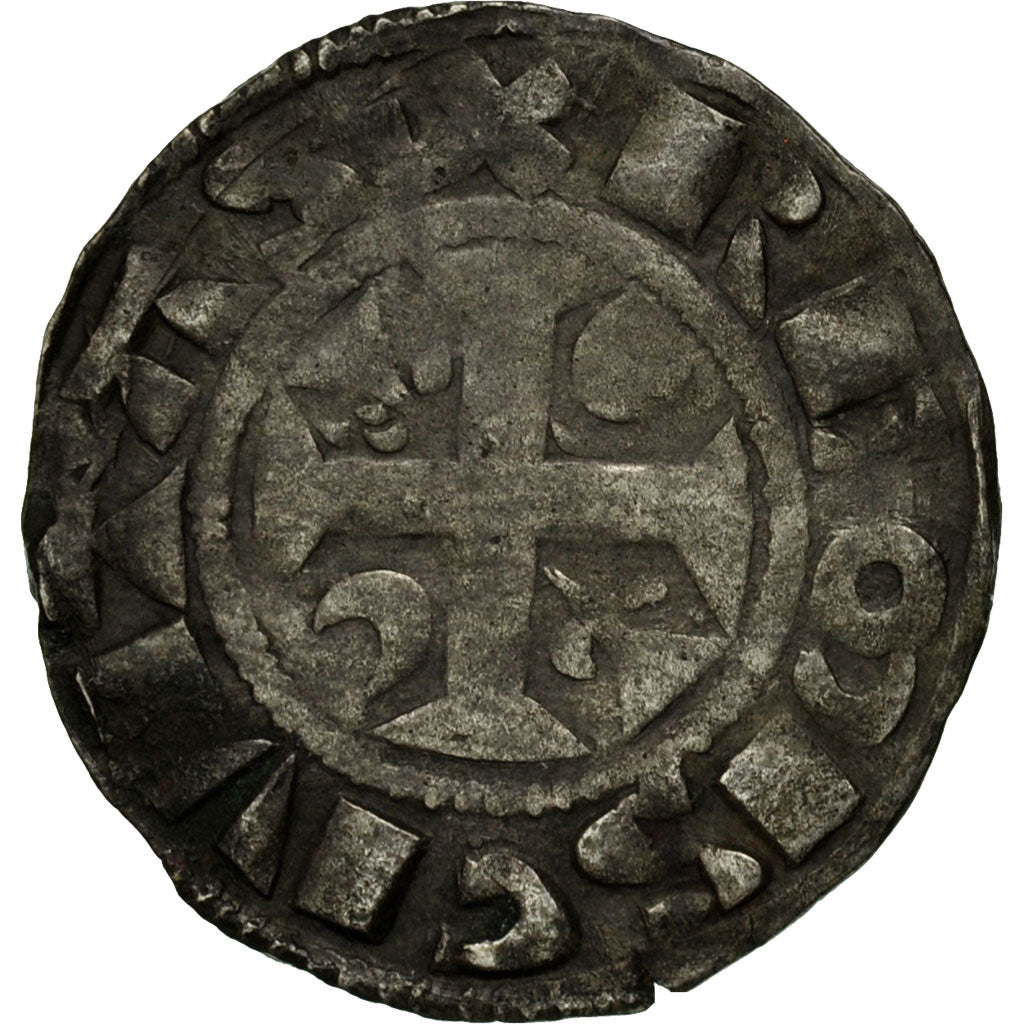 Coin, France, Champagne, Guillaume I, Denarius, Reims, VF(20-25), Silver