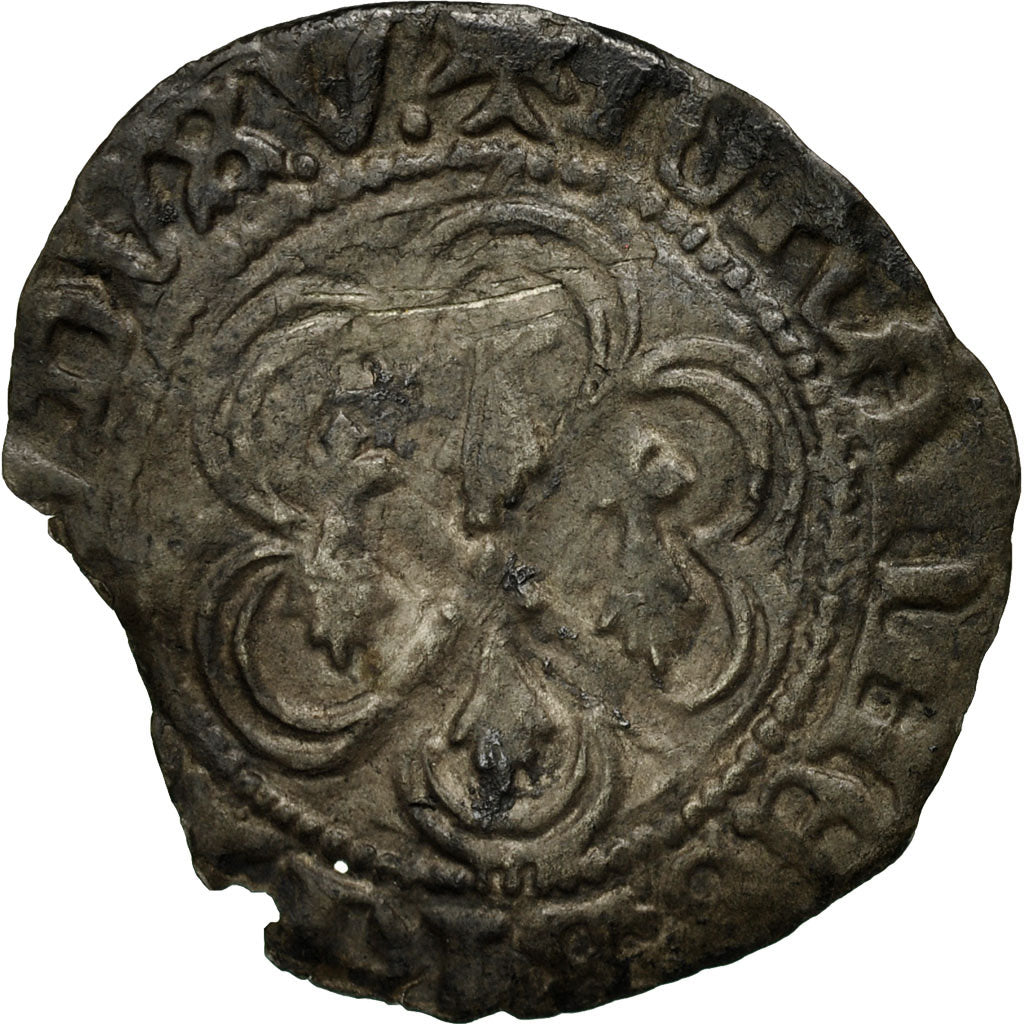 Moneda, Francia, Bretagne, Jean V, Blanc, Vannes, BC+, Vellón, Boudeau:113