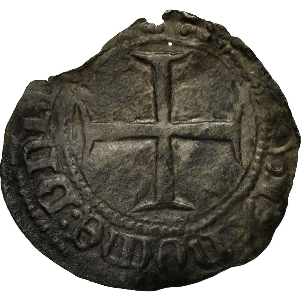 Moneda, Francia, Bretagne, Jean V, Blanc, Vannes, BC+, Vellón, Boudeau:113