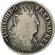 Coin, France, Louis XIV, 1/4 Ecu aux 3 couronnes, 1713, Lille, VF(20-25)