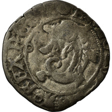 Coin, France, Charles VIII, Liard au dauphin, Dijon, VF(20-25), Billon