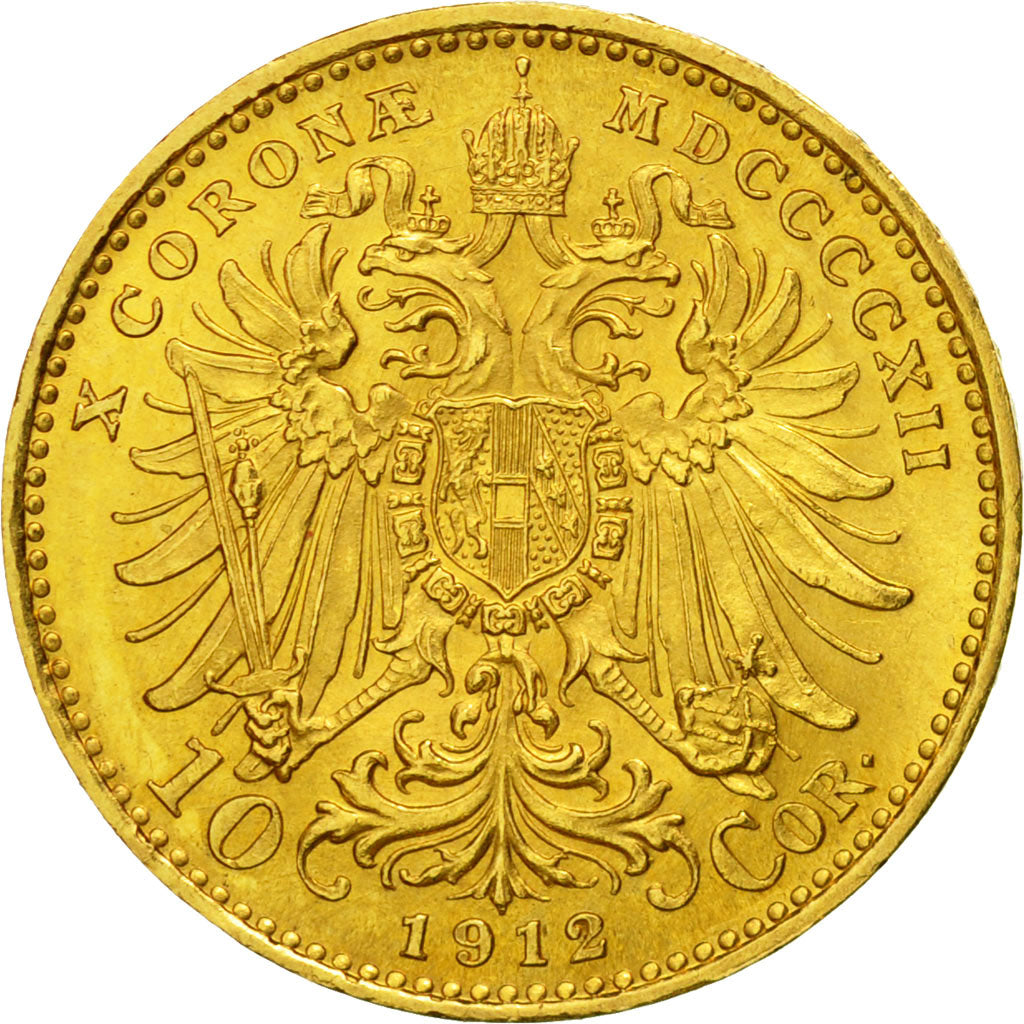 Moneta, Ungheria, Franz Joseph I, 10 Korona, 1912, Kormoczbanya, SPL, Oro