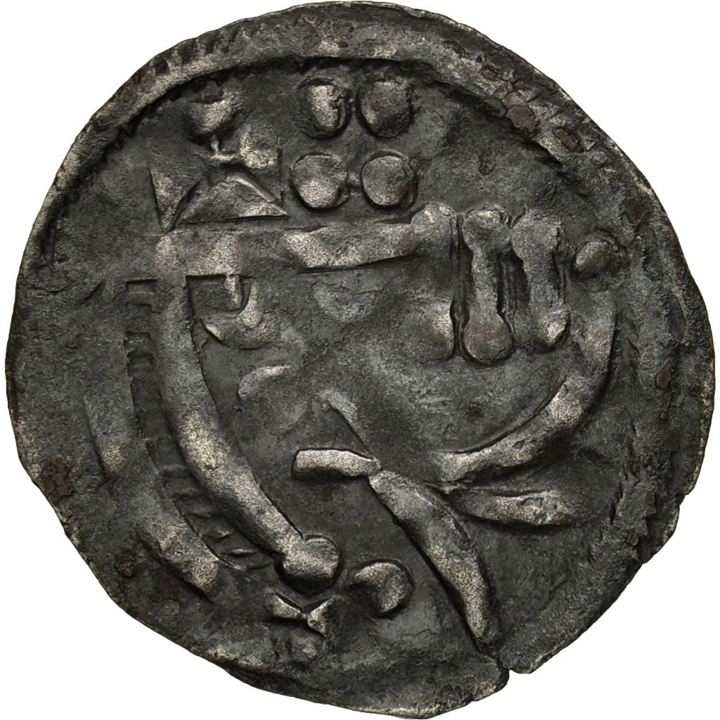 Moneda, Francia, Berry, Robert I, Denarius, Celles-sur-Cher, BC+, Plata