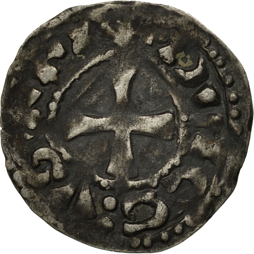 Coin, France, Châteaudun, Anonymous, Obol, VF(30-35), Silver, Boudeau:243