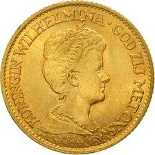 Coin, Netherlands, Wilhelmina I, 10 Gulden, 1913, MS(64), Gold, KM:149