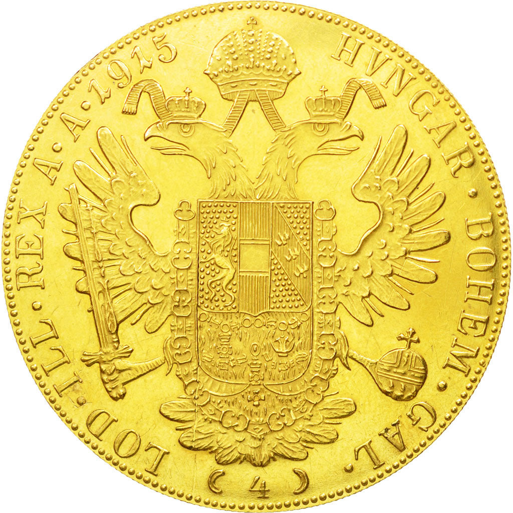 Moneta, Austria, Franz Joseph I, 4 Ducat, 1915, Vienne, Official restrike, SPL-