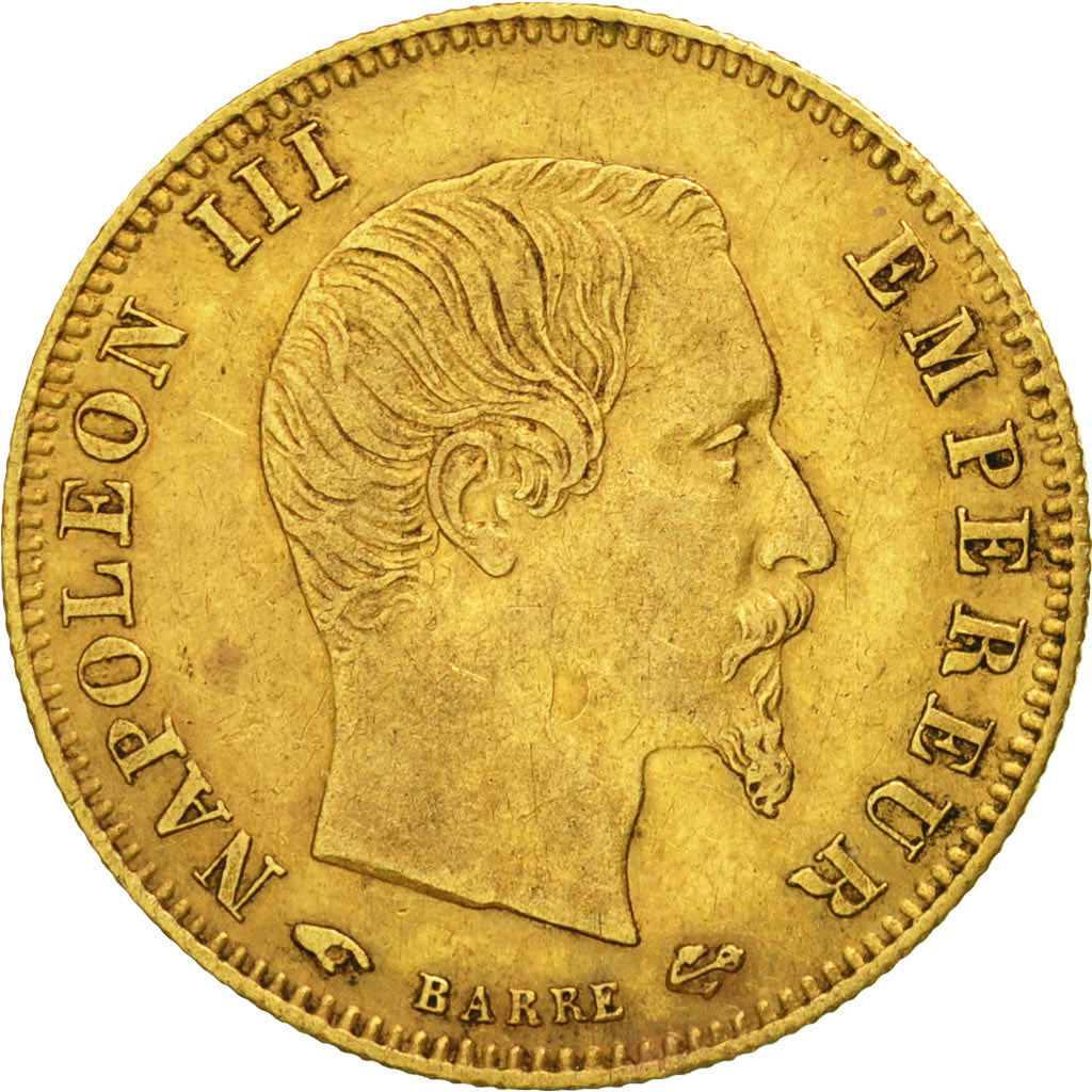 Coin, France, Napoleon III, 5 Francs, 1859, Paris, AU(50-53), Gold, Gadoury:1001